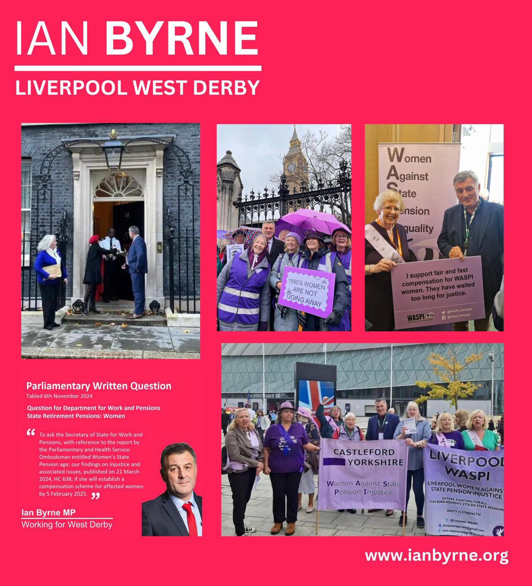 IanByrneMP's tweet photo. I have long stood with the 50s-born women in West Derby fighting for pensions justice and I will continue to do so. 

Today’s decision not to award compensation for yet another injustice at the hand of the state is wrong.

The fight will continue.

#CEDAWinLAW 
#waspiwomen https://t.co/EsZFyqujk2