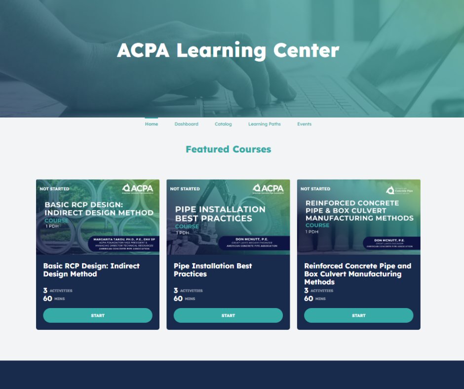 Looking for Professional Development Hours (PDHs)? The ACPA Learning Center offers complimentary courses on-demand. Learn at your convenience, on your schedule.

Explore the ACPA Learning Center now: acpalearningcenter.northpass.com/app