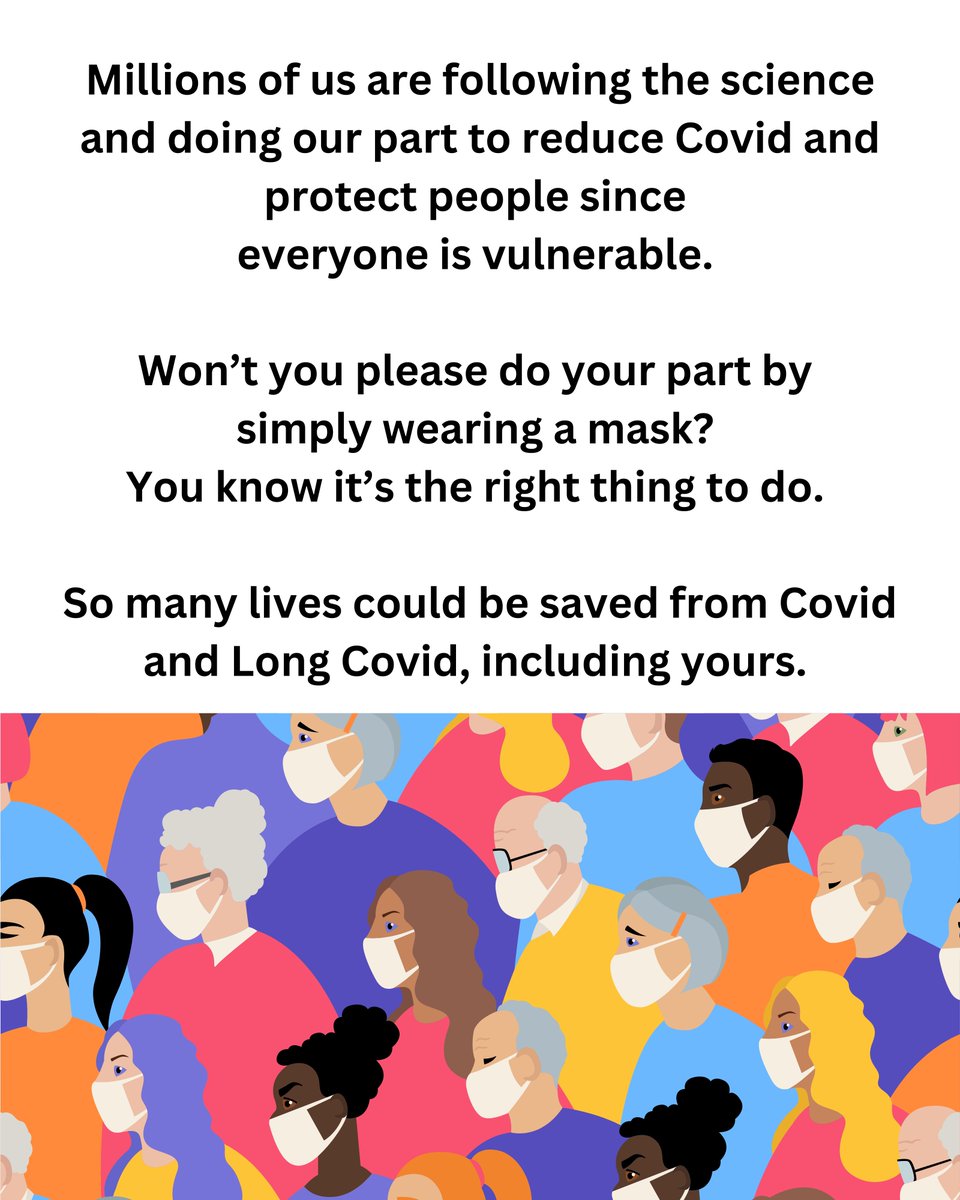 scott_squires's tweet photo. Join Us!
#itsCOVID #WearAMask #MaskUp
#CovidIsNotOver #CovidIsntOver #CovidIsAirborne #StopLongCovid #BringBackMasks https://t.co/WEnfNFQsT8