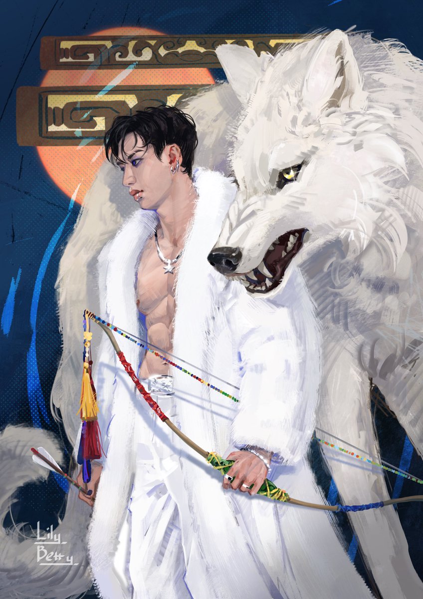 Lily_Betty_'s tweet photo. 🐺🏹

#StrayKids #BangChan #HOP #WalkinOnWater https://t.co/uPamDTq0HK