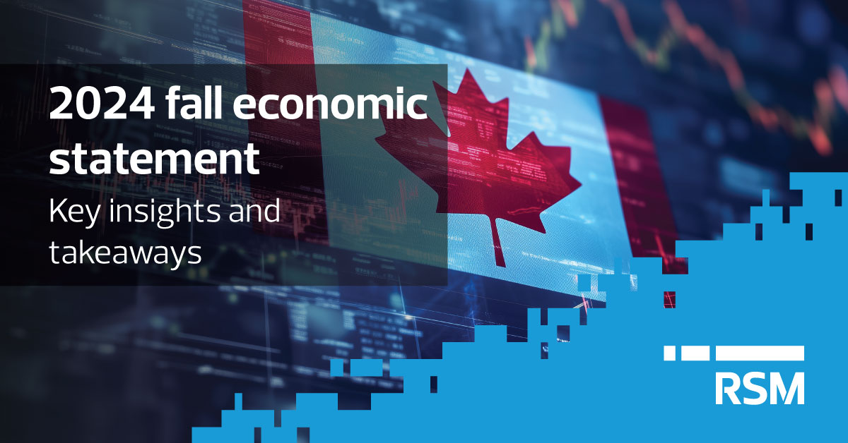 Canada's 2024 fall economic statement highlights new tax measures, reaffirms the federal government's commitment to previously announced initiatives and provides an update on its finances. 

Check out our detailed summary to learn more: rsm.ca/4gaoUI9
