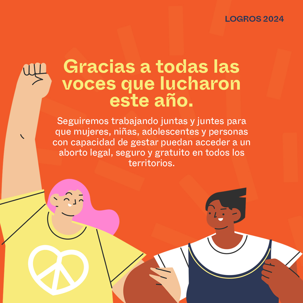 Gracias por estar siempre con nosotras, por alzar la voz y por seguir haciendo posible un mundo en donde todas las mujeres y las personas con capacidad de gestar puedan tomar decisiones reproductivas, en libertad y goce. 💚✨