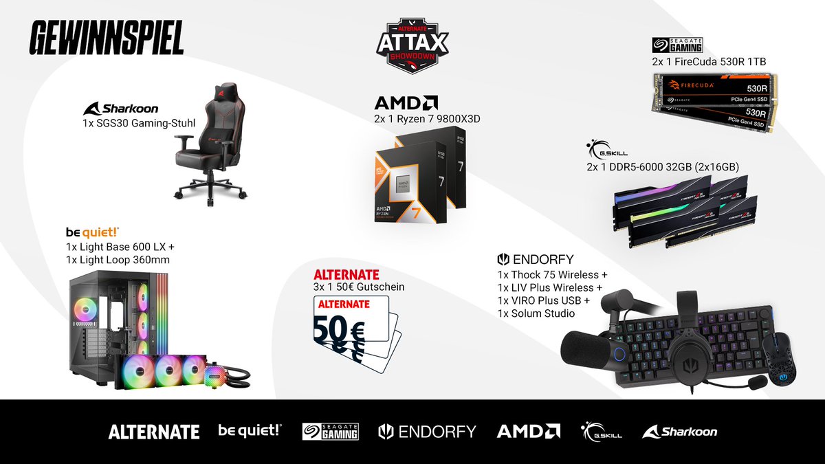 ALTERNATE aTTaX (@atnattax) on Twitter photo ᵂᴱᴿᴮᵁᴺᴳ
Ein echter Showdown erfordert auch Top-Preise. Dank unserer Partner könnte ihr diese nun abstauben. Und das wie folgt: 👇
❤️ <a href="/ATNattax/">ALTERNATE aTTaX</a> folgen
👍 Diesen Post liken
🔗 Einen Freund markieren
#aufgehtsattax ᵂᴱᴿᴮᵁᴺᴳ
Ein echter Showdown erfordert auch Top-Preise. Dank unserer Partner könnte ihr diese nun abstauben. Und das wie folgt: 👇
❤️ <a href="/ATNattax/">ALTERNATE aTTaX</a> folgen
👍 Diesen Post liken
🔗 Einen Freund markieren
#aufgehtsattax