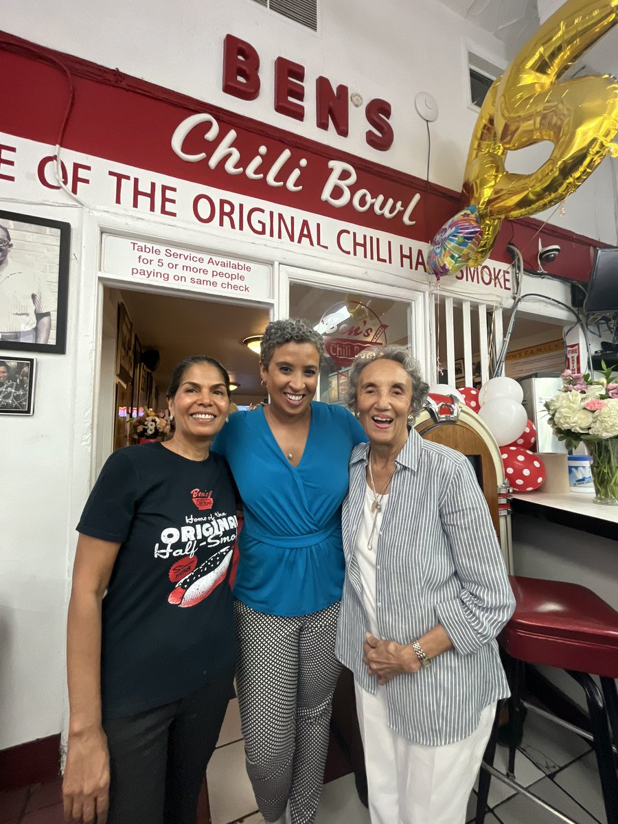 deliangoncalves's tweet photo. A blessed birthday to this beautiful woman. A true pioneer and trailblazer. The mother of U street ❤️ It is always an honor and privilege to spend time with you. 🙏🏽 #VirginiaAli @benschilibowl https://t.co/RBcHtoIxjK