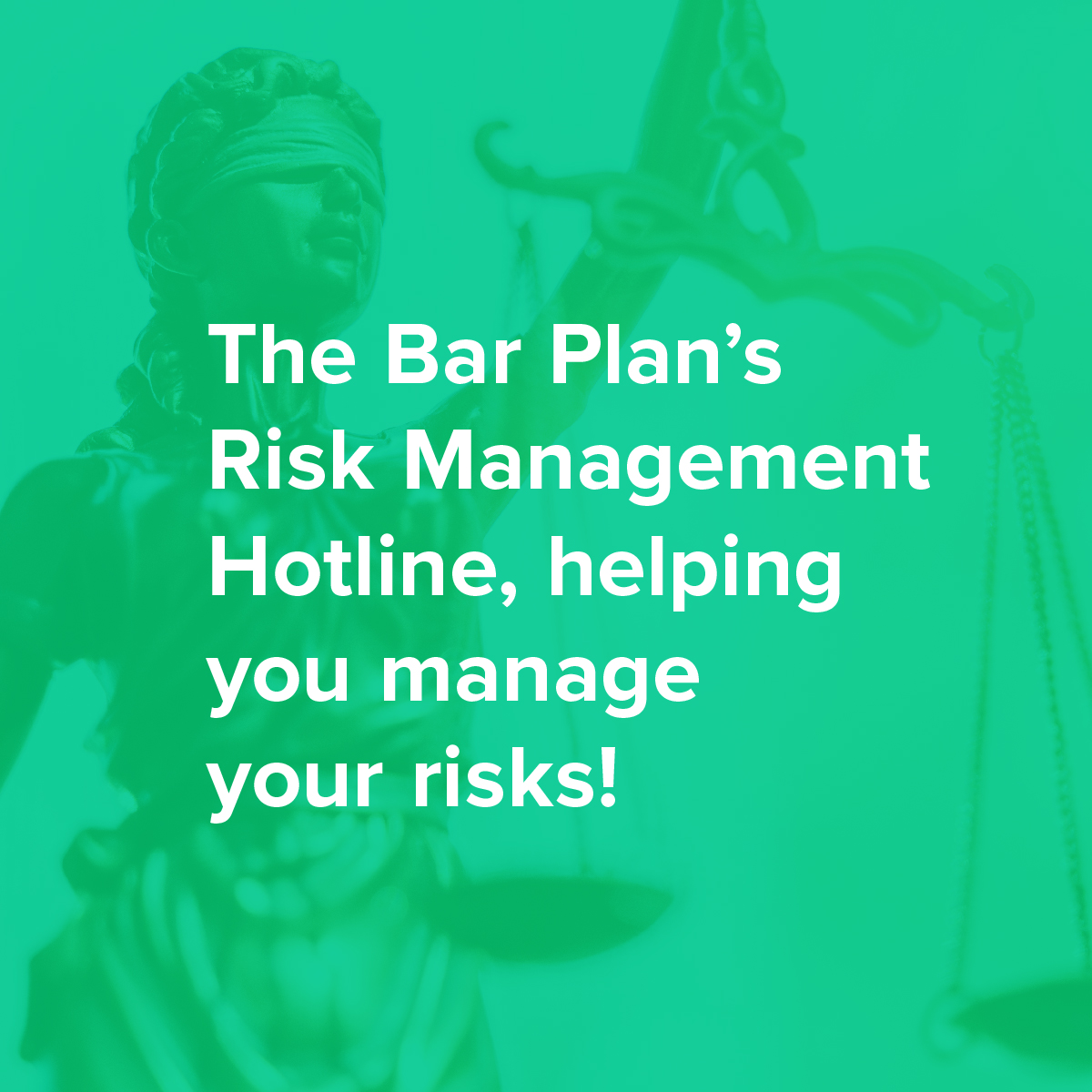 Our confidential Risk Management Hotline is here to help with your ethics &amp; risk avoidance concerns. Reach out for guidance from our experienced professionals, who can help you identify and mitigate your risks.

thebarplan.com/en-us/risk-man…

#TheBarPlan #Malpractice #Insurance