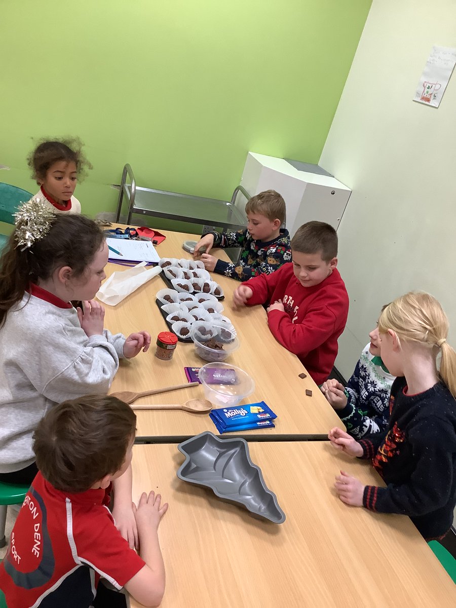 Baking Club: 
The children made Christmas pudding truffles.