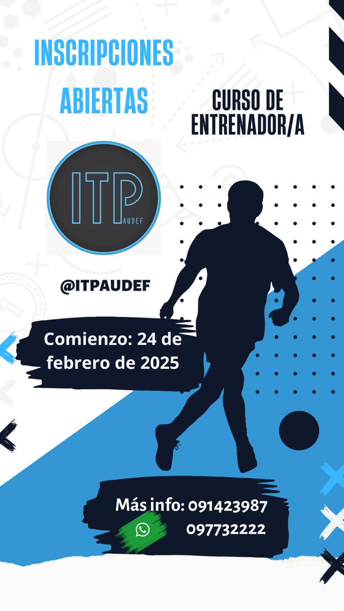itpaudef's tweet image. Curso de entrenador/a de fútbol en @itpaudef Comienzo de cursos: 24 de febrero de 2025. Avalados por AUF y Conmebol. Inscripciones abiertas. Consultas: 091423987 o 097732222
El Instituto Técnico Profesional está debajo de la tribuna Colombes del Estadio Centenario, Montevideo.