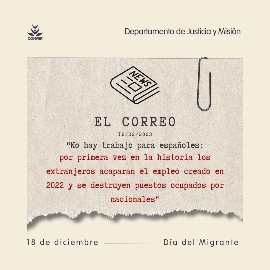 MediosConfer's tweet photo. Todos lo hemos escuchado alguna vez: "es que vienen a robarnos el empleo...". '¿Qué empleo?', podríamos preguntar. ¿El que no cotiza?, ¿el que no tiene garantías sociales?, ¿el que no queremos? 👊🏿 #RompeElMito

#DíaDelMigrante #Migrantes #RompeElMito https://t.co/soukDgDevu