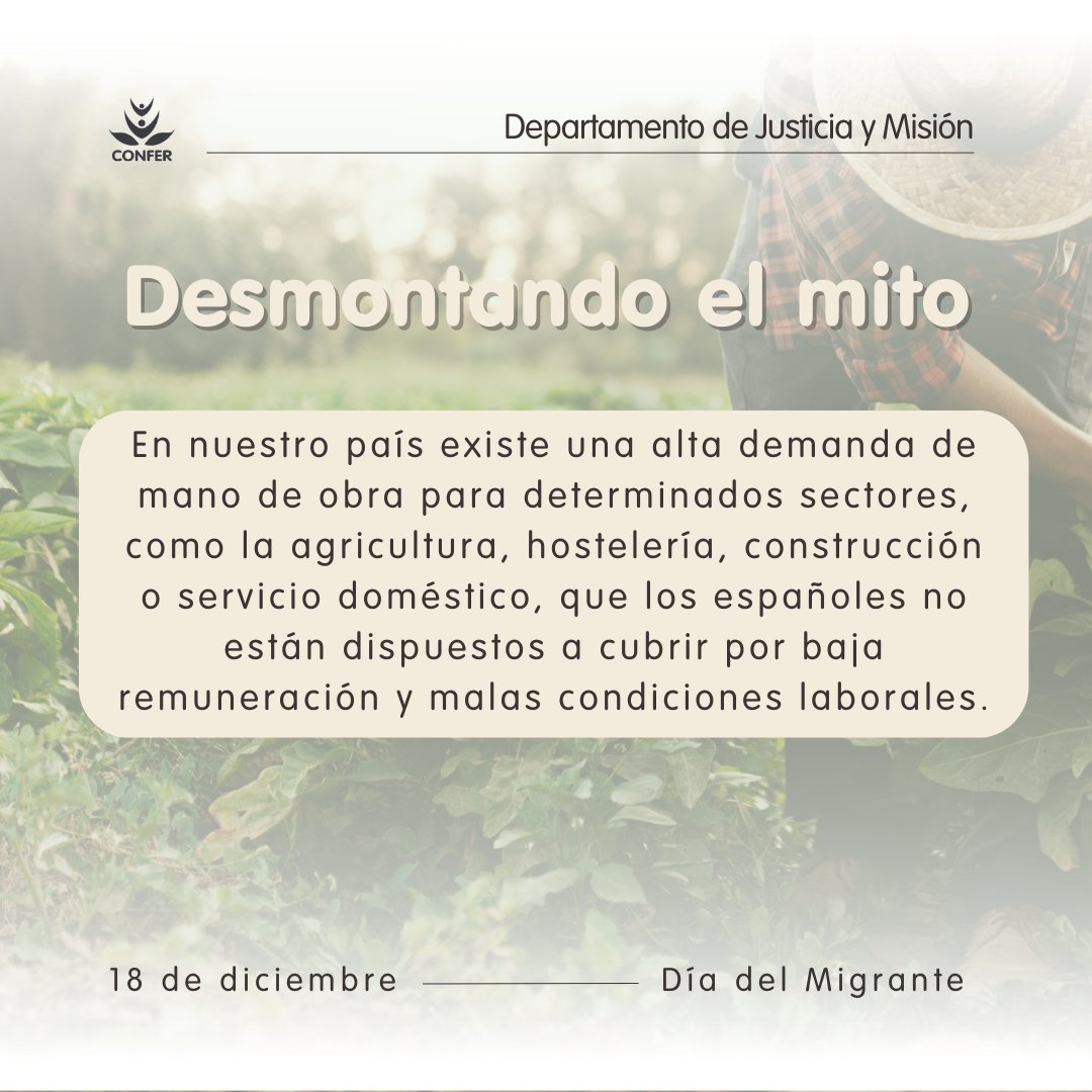 MediosConfer's tweet photo. Todos lo hemos escuchado alguna vez: "es que vienen a robarnos el empleo...". '¿Qué empleo?', podríamos preguntar. ¿El que no cotiza?, ¿el que no tiene garantías sociales?, ¿el que no queremos? 👊🏿 #RompeElMito

#DíaDelMigrante #Migrantes #RompeElMito https://t.co/soukDgDevu