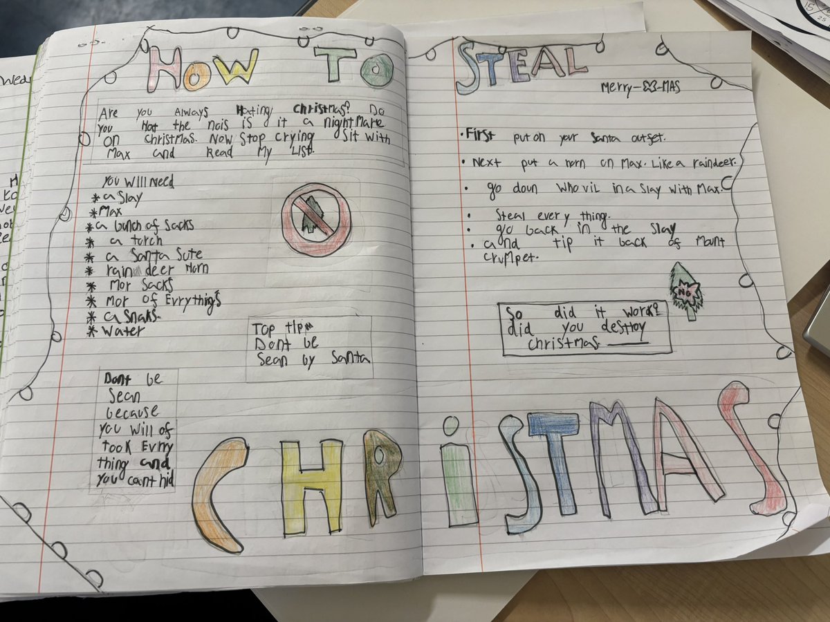 Miss Kerr (@missckerr) on Twitter photo P5K loved writing “How to Steal Christmas” instructions. A lot of creativity and focus! <a href="/NewtongrangePS/">NewtongrangePS</a> #aspirebelieveachieve P5K loved writing “How to Steal Christmas” instructions. A lot of creativity and focus! <a href="/NewtongrangePS/">NewtongrangePS</a> #aspirebelieveachieve