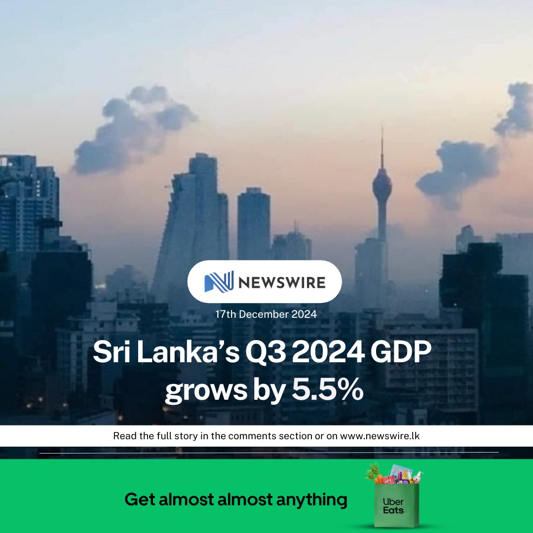 Sri Lanka’s economy recorded a 5.5% year-on-year GDP growth in Q3 2024, with the industrial sector leading the way at 10.8% growth.

D: newswire.lk/wvst