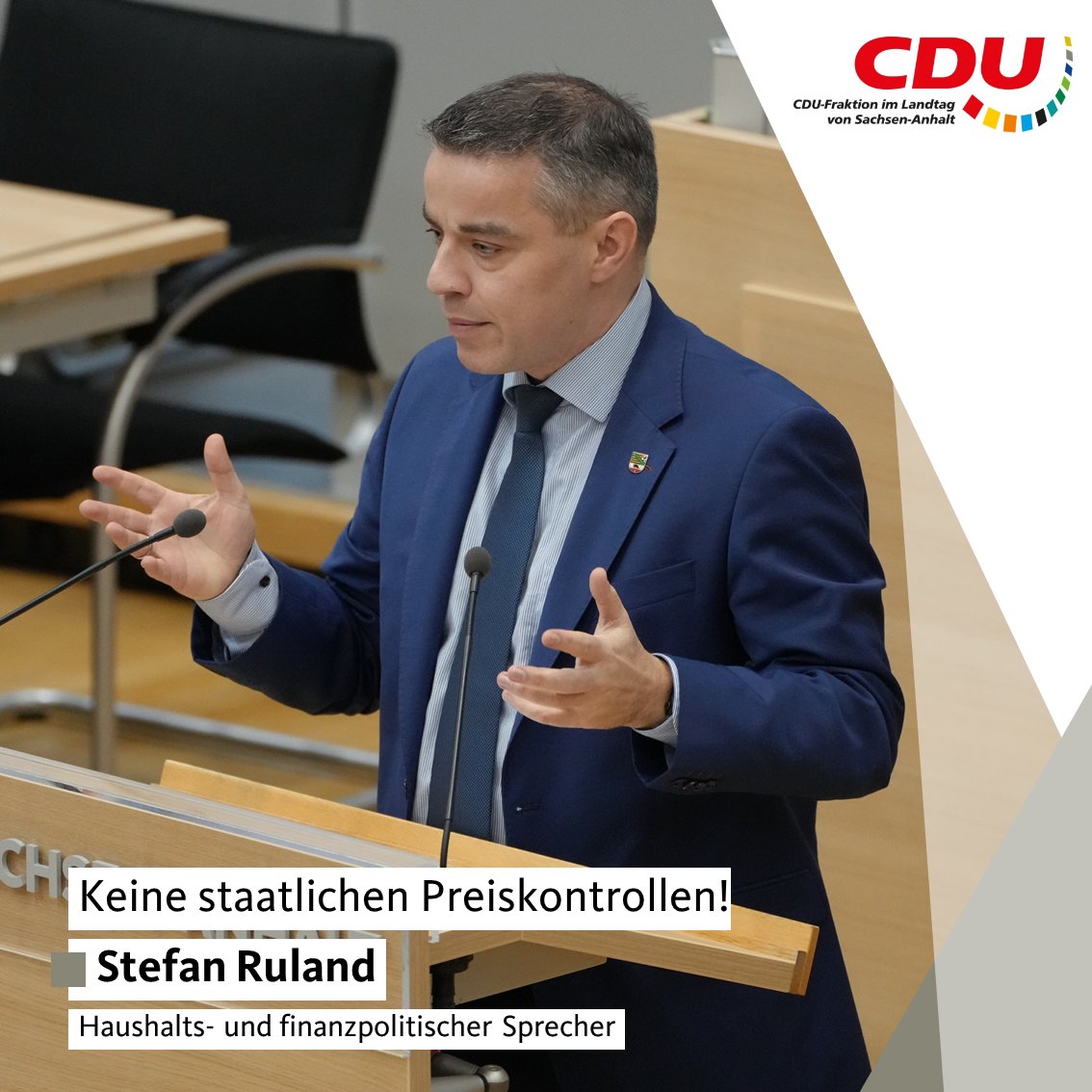 In der Debatte um eine Preisbeobachtungsstelle spricht sich <a href="/StefanRulandBBG/">Stefan Ruland</a>, haushalts- und finanzpolitischer Sprecher, gegen staatliche Preiskontrollen aus. Mehr dazu: cdufraktion.de/2024/ruland-we…