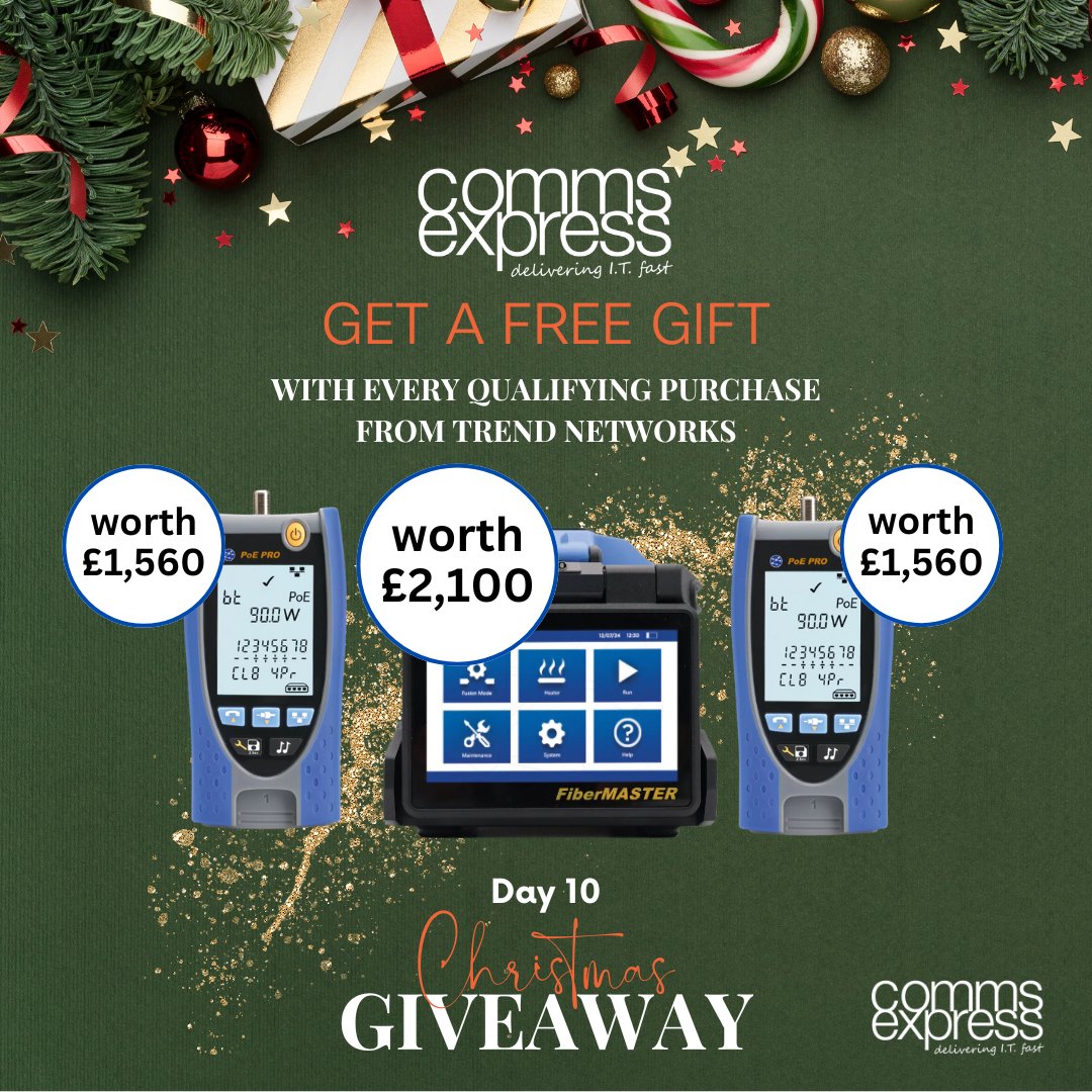 CommsExpress's tweet photo. π 12 Days of Commsmas! π
Day 10: Get a FREE gift with every qualifying purchase from Trend Networks with their "Depend on Us Promotion".
Get a list of the selected products in the deal https://t.co/SkzgbqZU0w now!
#CommsExpress #12DaysofCommsmas #TrendNetworks https://t.co/cZWKVMKHg7