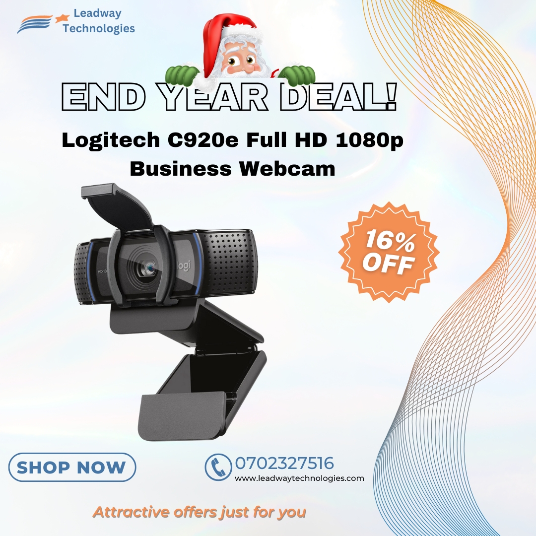LeadwayTechLLP's tweet photo. 🎥 End the Year with Clearer Connections!
Get the Logitech C920e Full HD 1080p Webcam at a special price! Perfect for work, calls & streaming. 🎉
🛒 Shop Now – Limited Stock! call 0702327516
#leadwaytech https://t.co/j3yVSeldf1