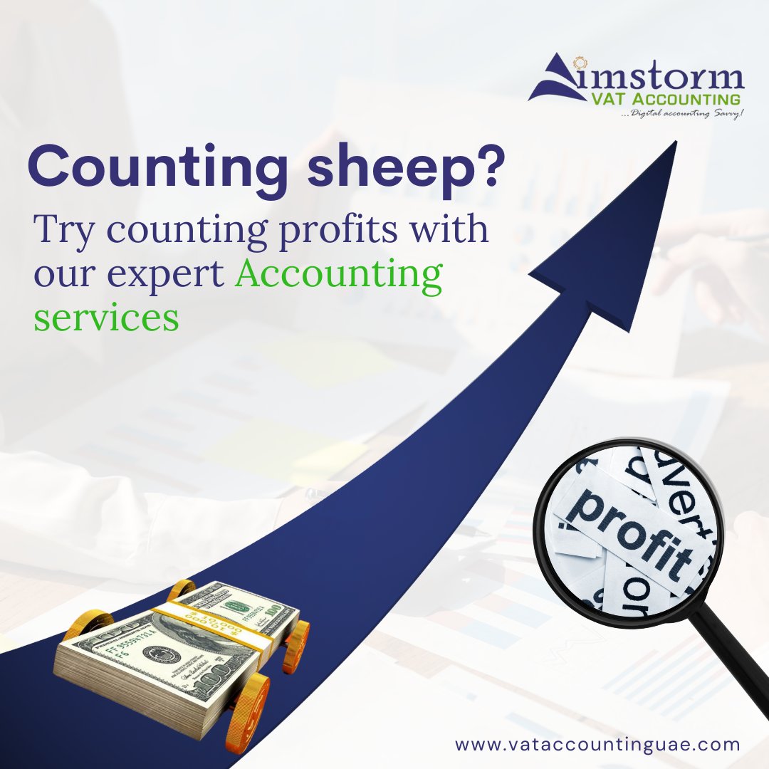 vataccountingae's tweet photo. Forget counting sheep 🐑 – start counting profits with our top-notch accounting services that keep your business thriving!💰 

Contact Us:
📞+971 524063000
🌐https://t.co/Obbc3oqYeG

#vataccounting #vatregistration #bookkeeping #accounting #vatfiling #vatconsultants  #dubai #uae https://t.co/Frn75nKQNg
