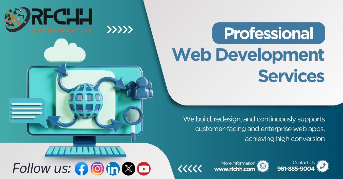 hrworkday4's tweet image. 💻 Professional Web Development Services
We specialize in building, redesigning, and supporting:
📈 Achieve high conversions with tailored solutions for your business!

🔗 Let&apos;s take your web presence to the next level!
🌟 For more info: rfchh.com

#RFCHHsoftware