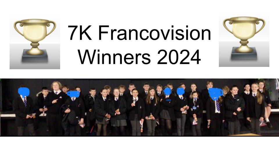 Blackwood_Comp's tweet photo. Congratulations to Form 7K on winning Francovision 2024, organised by Mrs Santiago (Modern Foreign Languages) and help from her Language Ambassadors from Yr8, helping the forms practise their songs! https://t.co/u3J6iLgfsS