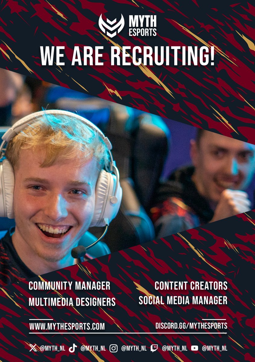 We are looking for YOU!

Do you have what it takes to join a fast-growing esports organization?

Tag someone below who shouldn't miss out on this chance! 

Join our Discord to get in touch!