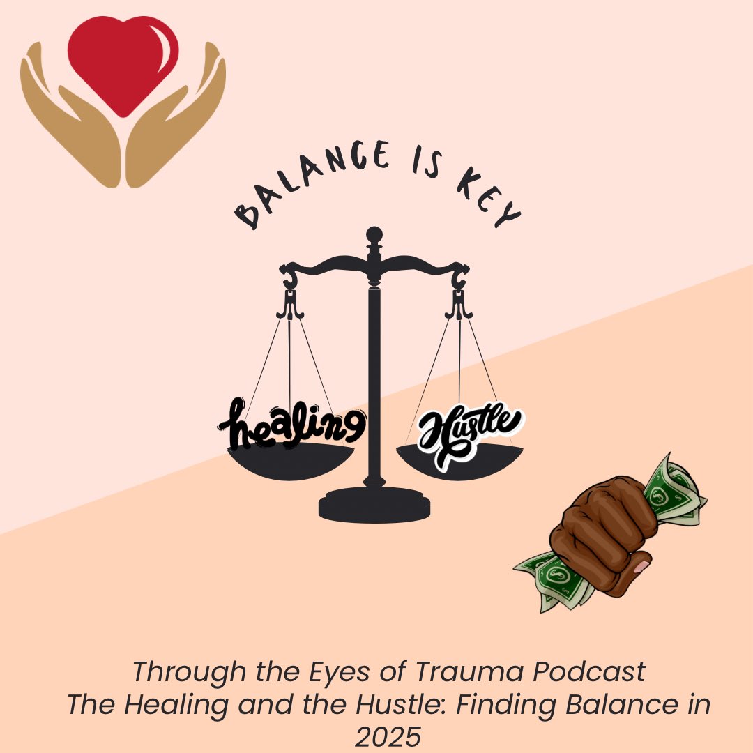 InnerEarAgency's tweet photo. 🎙️ New Episode Alert!
"Healing and Hustle: Finding Balance for 2025," 
🧘🏾‍♀️💼 Healing and hustle don’t have to compete—they can coexist. Let’s start the new year grounded and focused.
🎧 Listen now! 
https://t.co/nlRw6twWq3
#ThroughTheEyesOfTrauma #HealingAndHustle #BalanceIsKey https://t.co/SzcpSiZFOt