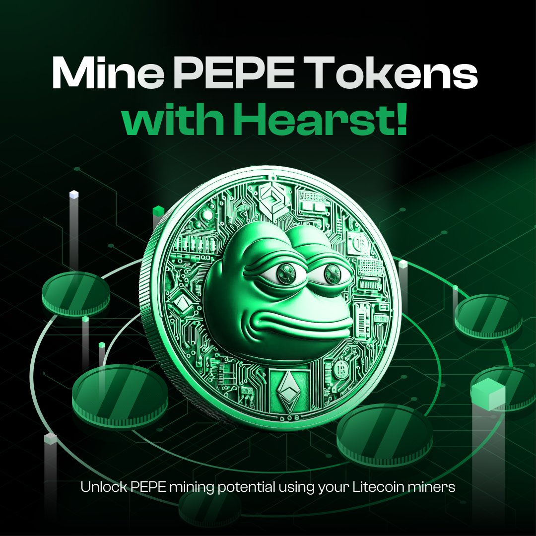 Hearst_io's tweet image. Maximize your mining potential! 🚀 With Hearst, you can now mine PEPE tokens using your existing Litecoin miners. Efficient, profitable, and simple – unlock new opportunities in crypto mining today. 💻

#CryptoMining #PEPEToken #Blockchain #Litecoin