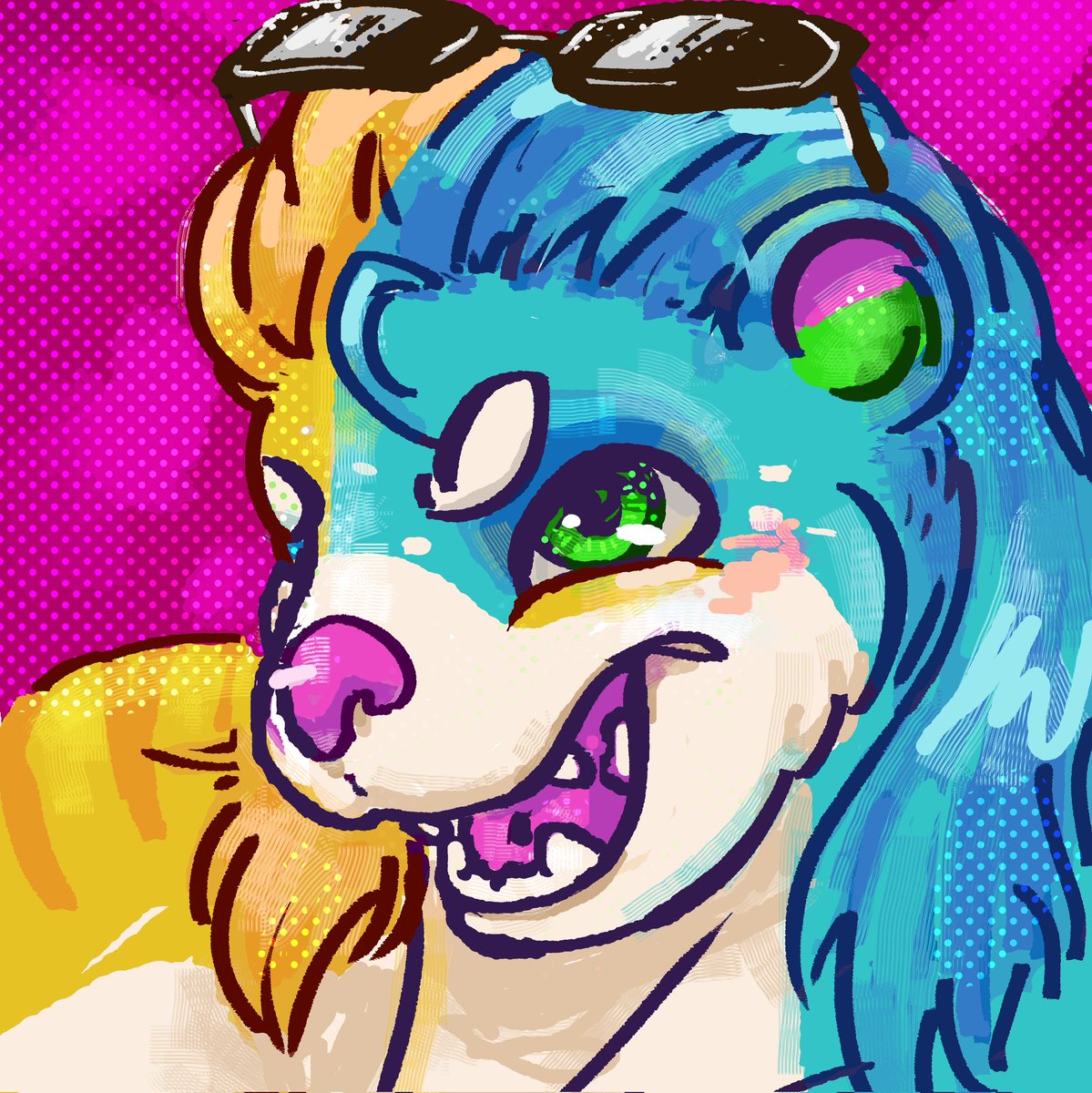 A secret Santa icon I made for <a href="/NichoFur/">Nicho</a> 💛💙💖
