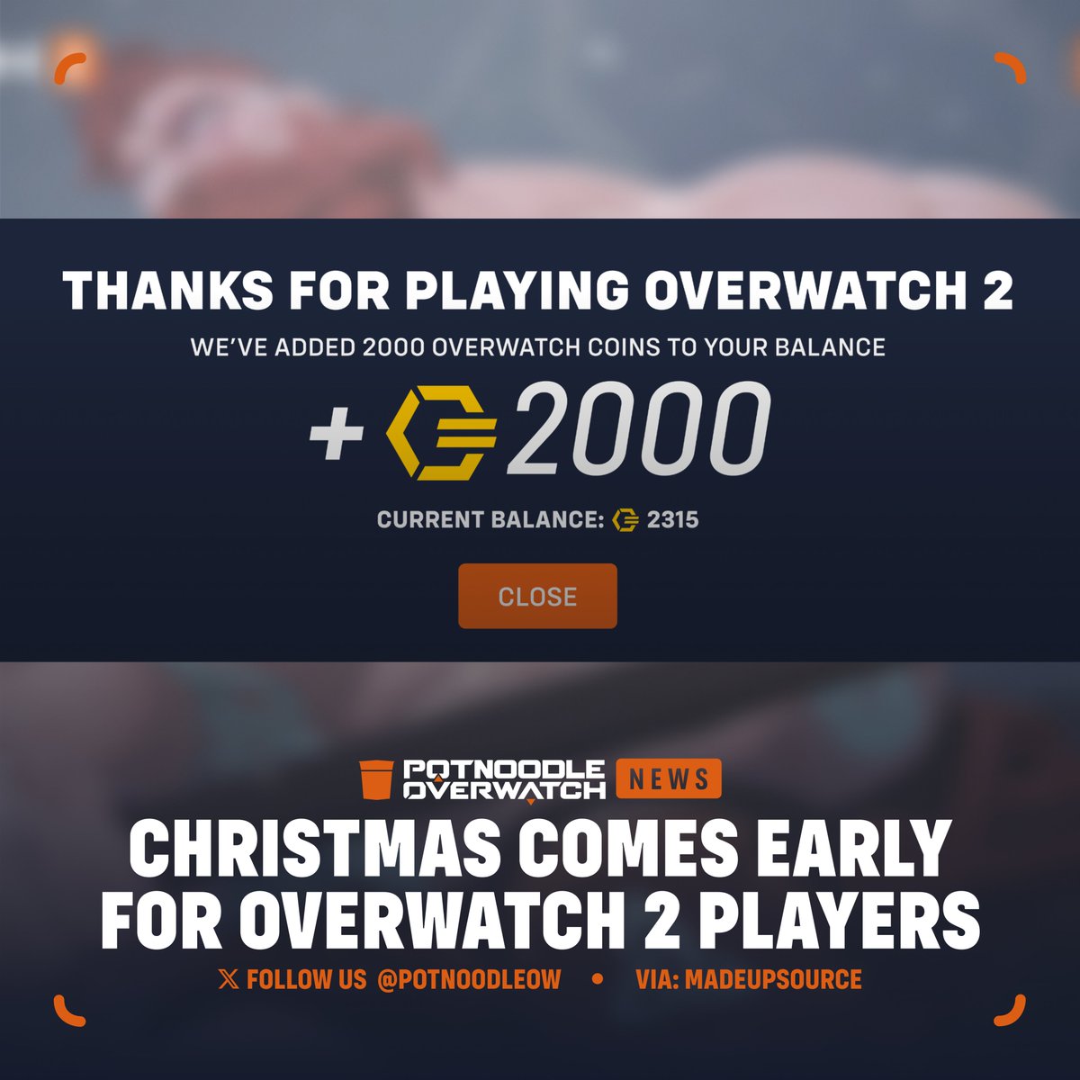 Christmas Has Come Early For #Overwatch2 Players 🎅

Login to Overwatch 2 to receive your free Christmas gift of 2000 Overwatch Coins🪙

What will you be spending your coins on? Let us know  below! 🤑