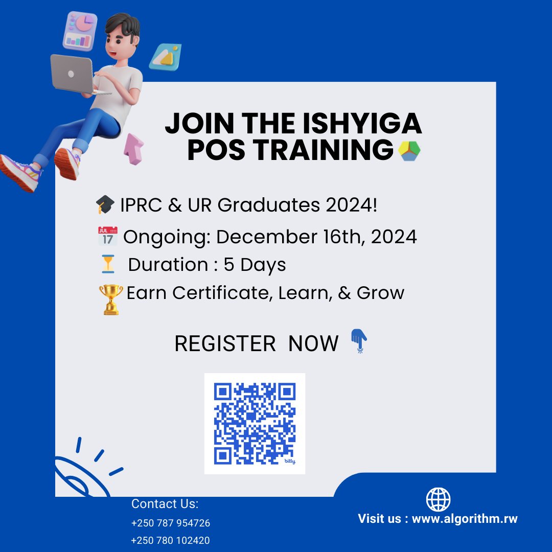 🎉 DAY 2: ISHYIGA POS TRAINING is in progress!

IPRC &amp; UR graduates, it’s not too late to join! Learn to:
✔️ Manage retail operations
✔️ Track sales
✔️ Streamline stock

👉 Sign up now: bit.ly/3OCGit0
#IshyigaPOS #RPGraduates #URGraduates #TechSkills