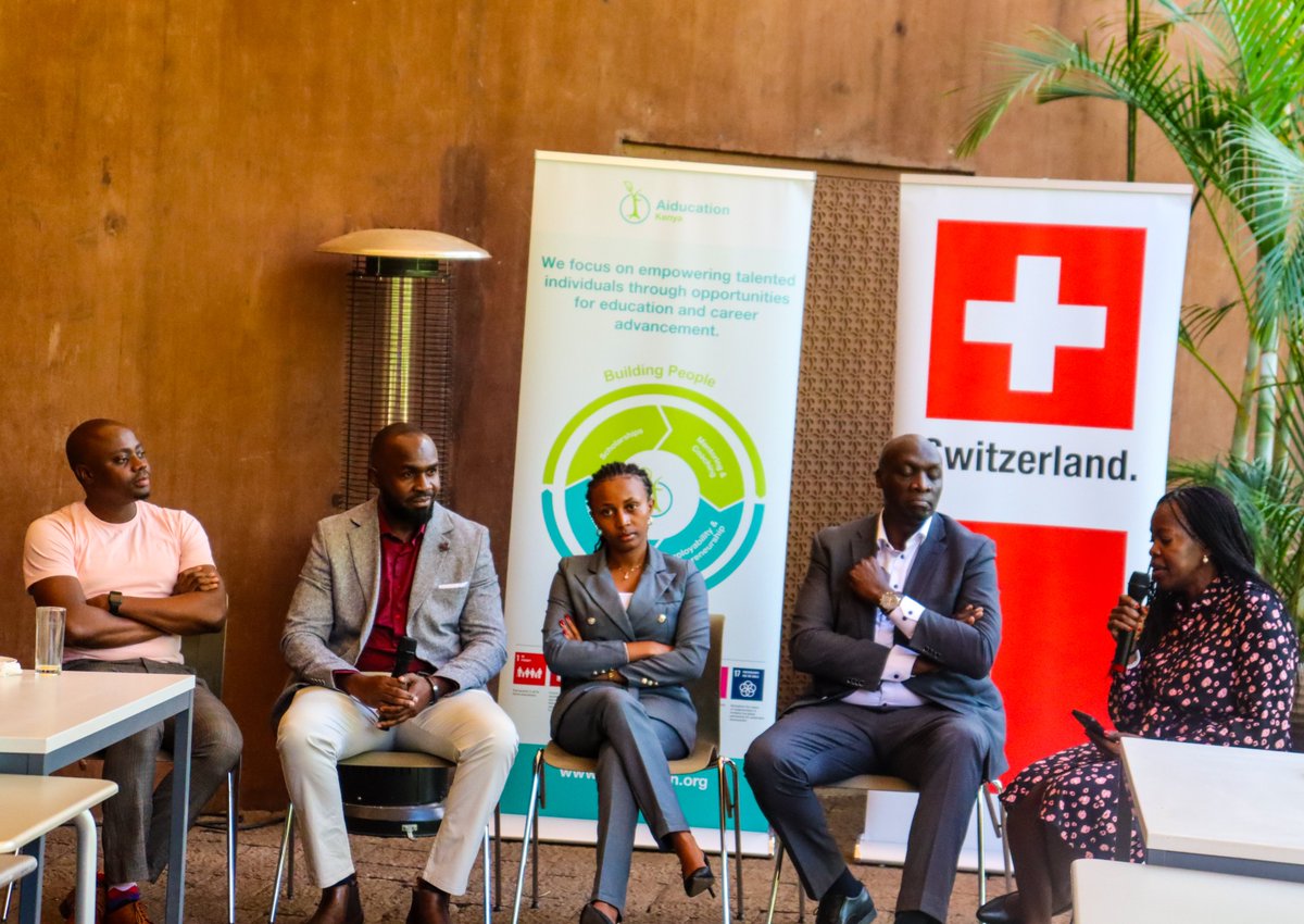 Aiducation's tweet image. Aiducation Kenya hosted a partners' event at  @SwissEmbassyKE with key local partners, featuring alumni Ruth &amp;amp; Jimmy, who shared how our programs transformed their lives.
The event also launched our 𝗹𝗼𝗰𝗮𝗹𝗶𝘇𝗮𝘁𝗶𝗼𝗻 concept, inviting partners to drive lasting impact.