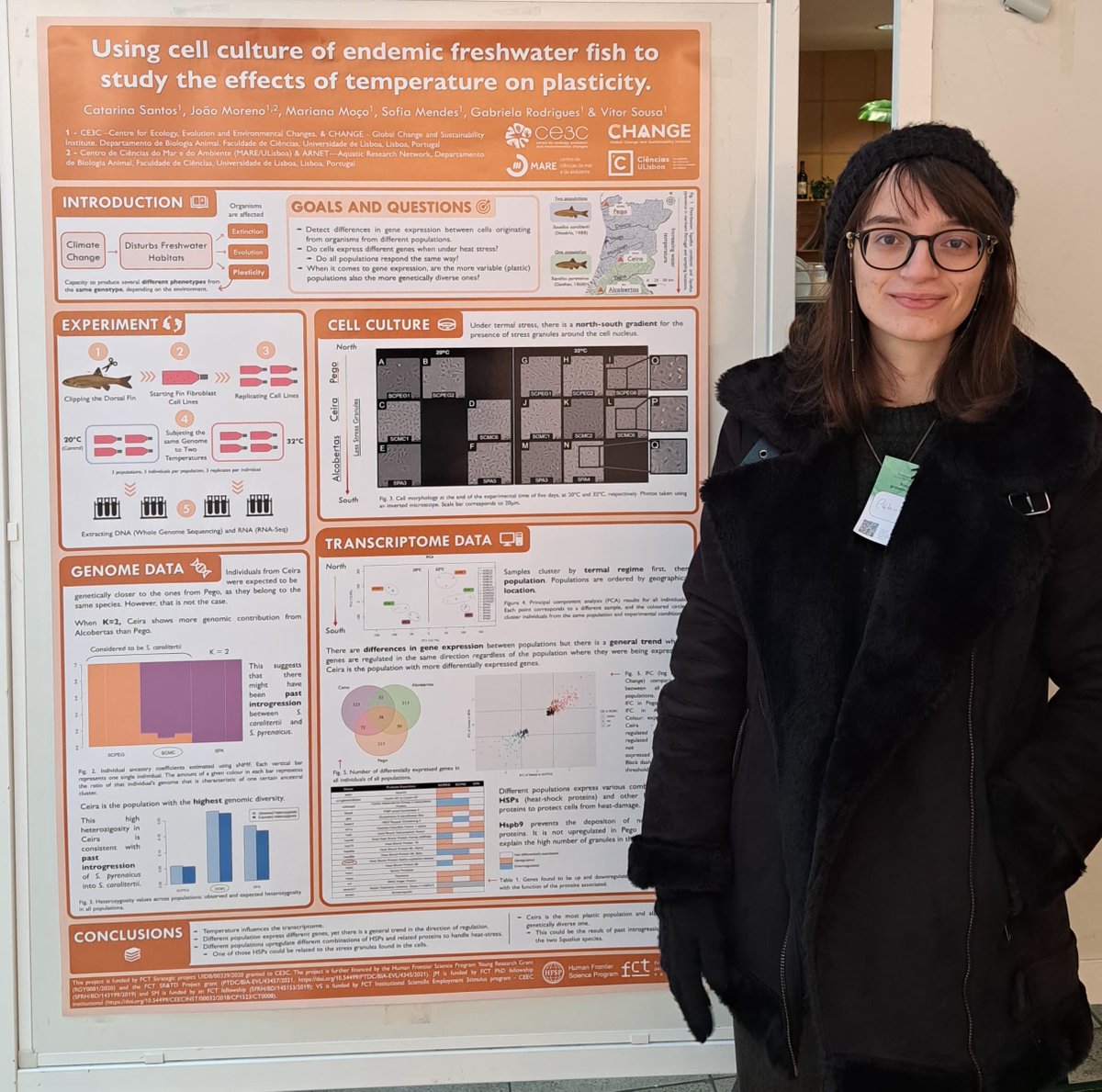 In the 10th Frontiers in E3, our master student Catarina Santos presented her work on cell culture of endemic freshwater fish.🧫🔬
<a href="/CE3CResearch/">CE3C</a>
