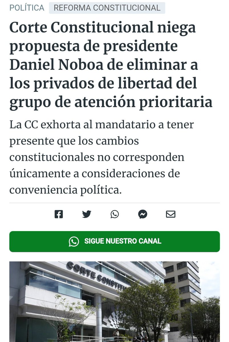 jjaramilloor's tweet photo. #ATENCIÓN #PRIORITARIA #PPL
#CONSTITUCIÓN 2008
Si usted está grave y va a un hospital, Pero justo un asesino sentenciado #PPL también va a ese hospital, enfermo..
Y sí sólo hay una cama, ADIVINEN quién tiene prioridad?
Sí, así de delincuencial e indolente es esa constitución del 2008.
Bien que el presidente @DanielNoboaOk haya querido acabar con esa injusticia, Pero la corte no lo dejó.