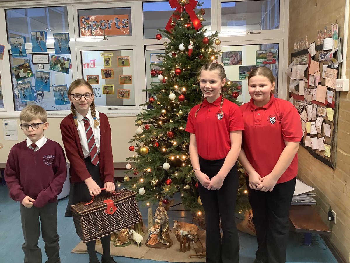 LeicesterHoly's tweet photo. Today we had the Trust Travelling Crib. It was given to us from St Thomas More and we have now handed it St John Fisher. We had a lovely celebration of the word and a time to reflect of the Christmas story as we wait for the birth of Jesus. https://t.co/cKeGVAW3O5