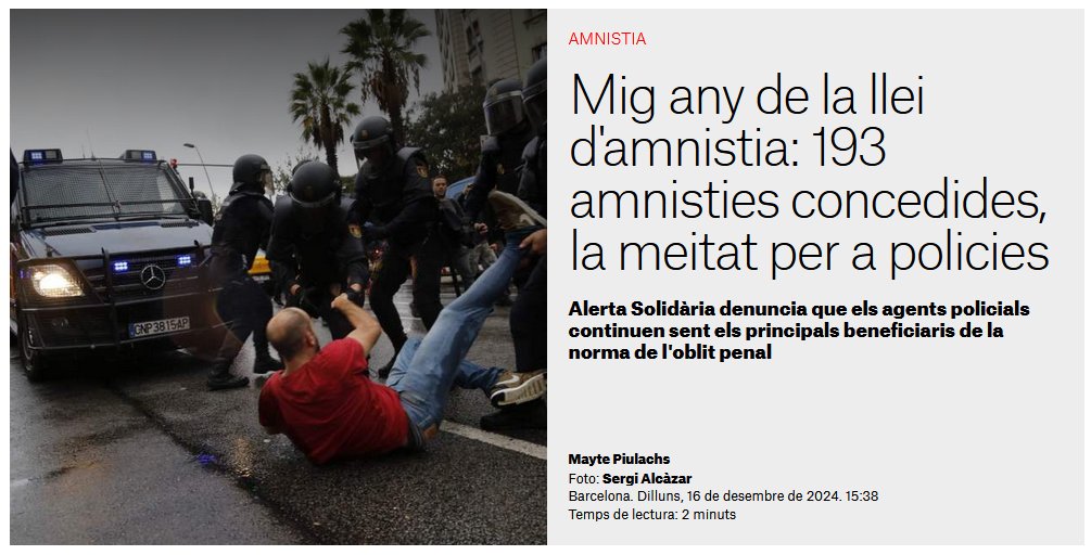 😠Balanç ben pobre a sis mesos de la seva aprovació.

"Lamentem que amb el magre resultat de tot plegat qui sí que se n'ha beneficiat, des del primer dia i per avançat, és en Pedro Sánchez."

📰Llegiu-ho a la notícia d'<a href="/elnacionalcat/">ElNacional.cat</a> ⤵️
x.com/elnacionalcat/…