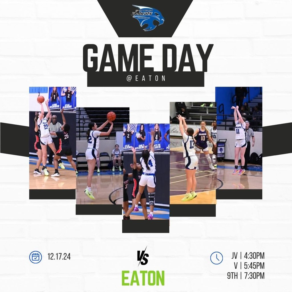 Byron Nelson Girls Basketball (@bnhsgbasketball) on Twitter photo Guess what day it is??? GAME DAY‼️ Come watch us tonight at Eaton. You already know the drill, tip off with JV at 4:30pm. See yall there! #wintheday #gobobcats 💙🖤🐾
<a href="/tracie412/">Coach TRobb</a> <a href="/coachbfoster/">B. Foster</a> <a href="/Coach_Reeves28/">Bryan Reeves</a> <a href="/dfwvarsity/">dfw varsity</a> <a href="/NISDAthletics/">NISD Athletics</a> <a href="/ByronNelsonHigh/">Byron Nelson HS</a> Guess what day it is??? GAME DAY‼️ Come watch us tonight at Eaton. You already know the drill, tip off with JV at 4:30pm. See yall there! #wintheday #gobobcats 💙🖤🐾
<a href="/tracie412/">Coach TRobb</a> <a href="/coachbfoster/">B. Foster</a> <a href="/Coach_Reeves28/">Bryan Reeves</a> <a href="/dfwvarsity/">dfw varsity</a> <a href="/NISDAthletics/">NISD Athletics</a> <a href="/ByronNelsonHigh/">Byron Nelson HS</a>