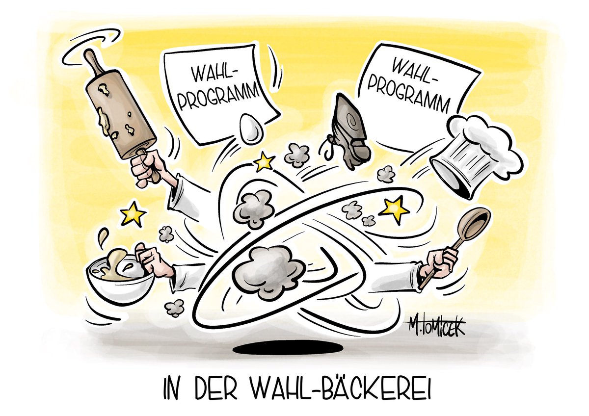 #Union, #SPD, #Grüne stellen ihr #Wahlprogramm zur #Neuwahl vor.

#Weihnachten #Weihnachtsbäckerei #Karikatur