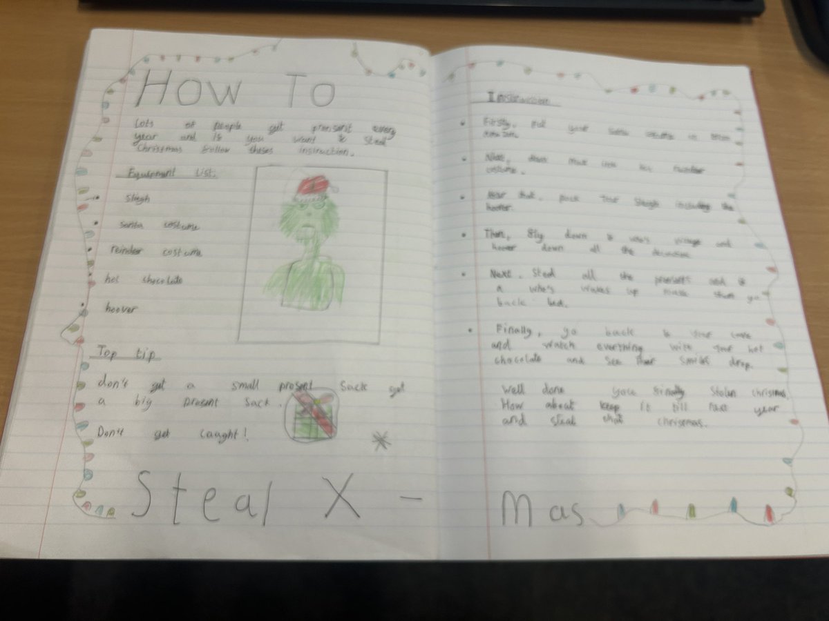 latimerprimary's tweet image. #ClassSP have written instructions - in the style of the Grinch - on how to steal Christmas. Look how fabulous they are! #LatimerEnglish