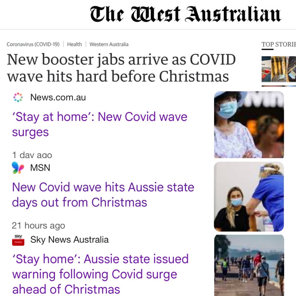 SMpwrgr's tweet photo. The reporting of just a single newspaper &amp; journalist with integrity can have ripple effect across the country

@Flinty_01 published an article on the Christmas Cvd wave &amp; newly available boosters 🙏

News .com.au, MSN &amp; even Sky News have since re-reported his content across Aus https://t.co/paQe46NVoG
