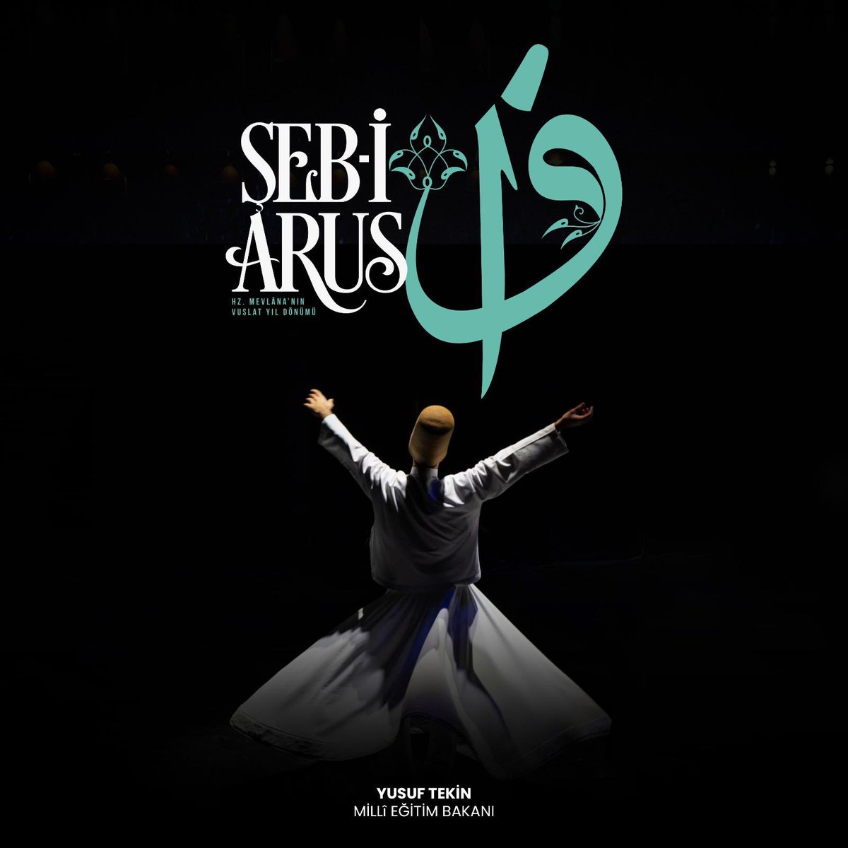 Hoşgörüyü, sevgiyi, alçak gönüllü olmayı ve insana yakışan en güzel davranışları çağları aşarak bugünlere taşıyan, medeniyetimizin yetiştirdiği değerli mutasavvıf Mevlâna; öğretileri, fikirleri ve eserleriyle yolumuzu aydınlatmaya devam ediyor.

Bu vesileyle Hakk’a vuslatının