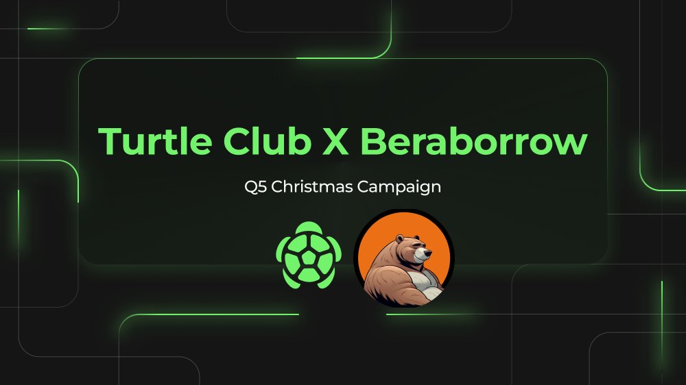 Turtle.Club (π’,π) (@turtleclubhouse) on Twitter photo π¨ Q5 Celebration Kicks Off with <a href="/beraborrow/">Beraborrow (π»βοΈπ―)</a> ! π»
Time to flex your Bera vibes and dive into the first quest of our $5K prize pool series! Borrow, lend, and dominate the Berachain ecosystem with BeraBorrow π₯πΈ
Complete the campaign and win exclusive rewards :
- 1 Big Fat Bera π¨ Q5 Celebration Kicks Off with <a href="/beraborrow/">Beraborrow (π»βοΈπ―)</a> ! π»
Time to flex your Bera vibes and dive into the first quest of our $5K prize pool series! Borrow, lend, and dominate the Berachain ecosystem with BeraBorrow π₯πΈ
Complete the campaign and win exclusive rewards :
- 1 Big Fat Bera