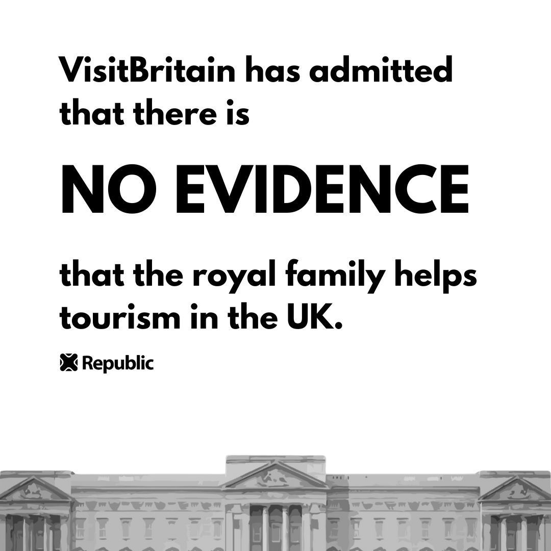 The monarchy does not increase tourist numbers. That's a fact. #NotMyKing #AbolishTheMonarchy