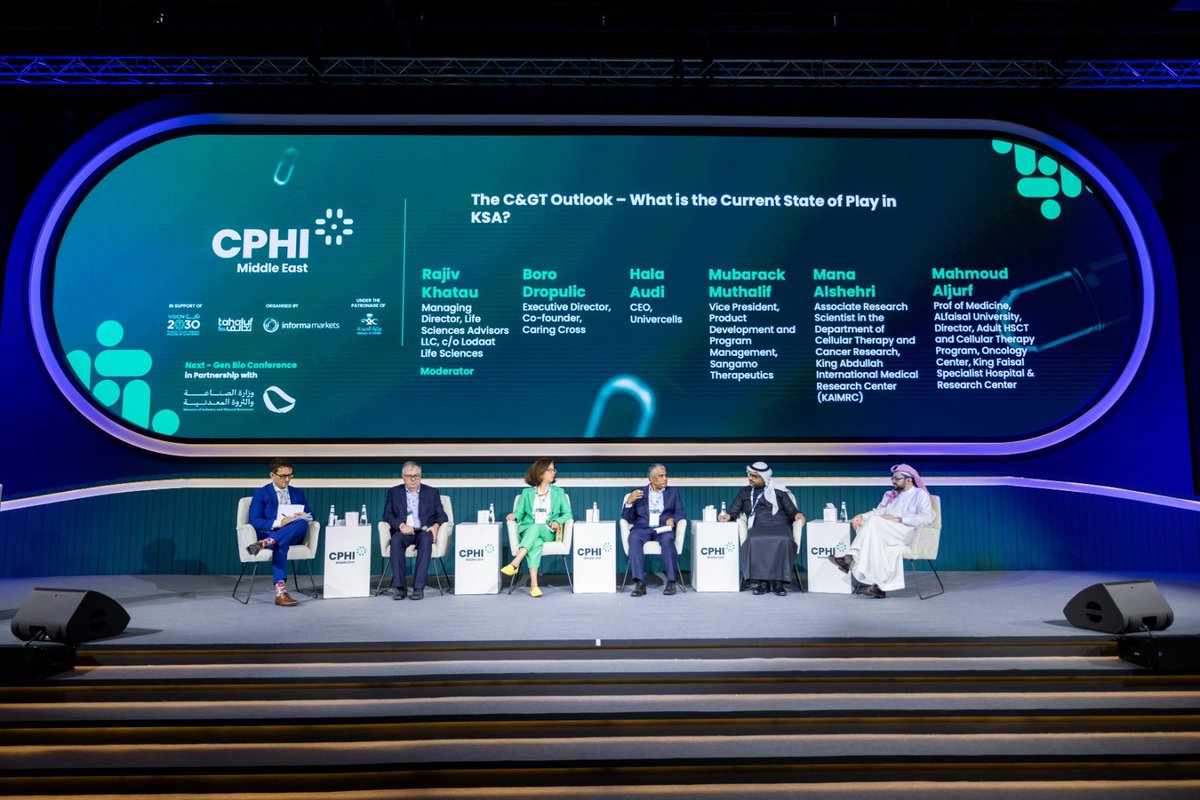 manaalshehri1's tweet image. تشرفت بالمشاركة في معرض CPHI الشرق الأوسط للشركات الطبية وخلال المعرض ناقشنا آخر تطورات العلاج الخلوي والجيني ومستقبله في المملكة العربية السعودية ومنطقة الشرق الأوسط ودور رؤية المملكة في جعلها رائدة عالميا في تصنيع مثل هذه المنتجات في المستقبل لتحقيق الأمن الدوائي لوطننا الغالي.