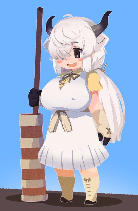 素体大

白い肌に白い髪、白い服と主線無し絵の
天敵みたいなキャラだった 