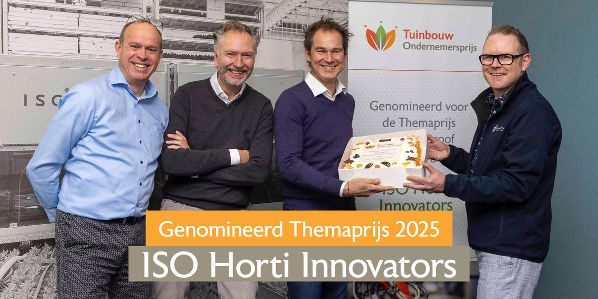 Gefeliciteerd! ISO Horti Innovators is de tweede genomineerde voor de Themaprijs 'Future-proof technologies'.

#TOPtuinbouw #tuinbouwondernemersprijs #ondernemersprijs #topondernemer #ondernemersprijs #tuinbouw