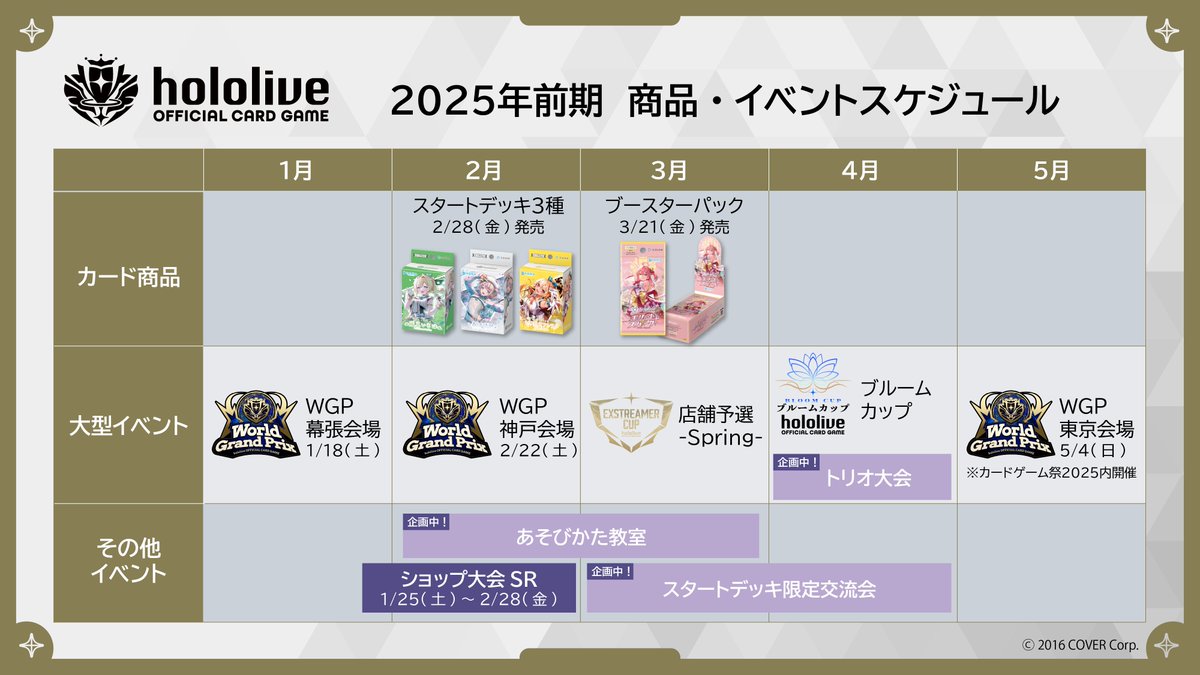 ホロカ 今後のロードマップ】 今後の商品・イベントの展開スケジュール