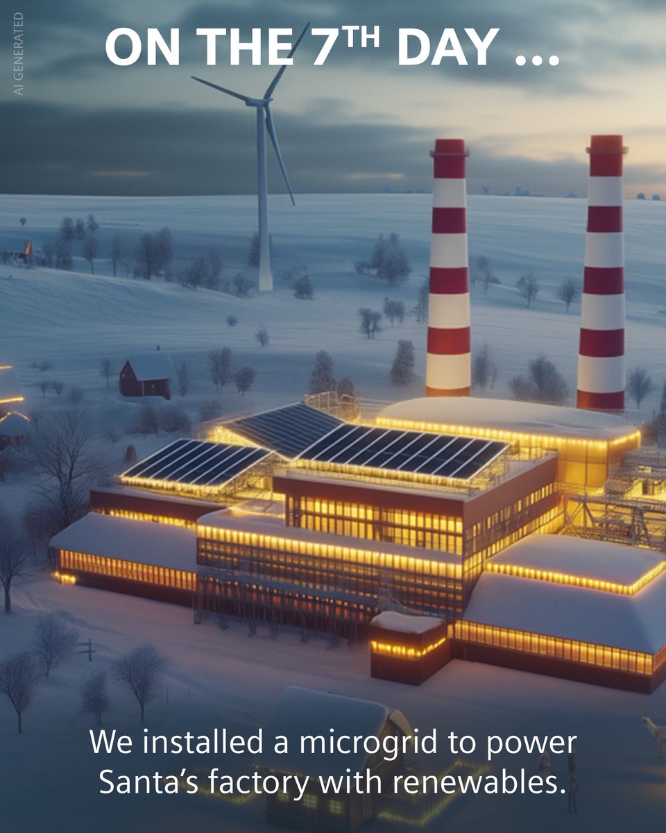 Keeping North Pole the most magical place ✨ with a #microgridthat can be powered by #RenewableEnergy and intelligently managed on-site. 💚 #CleanEnergy all year long!