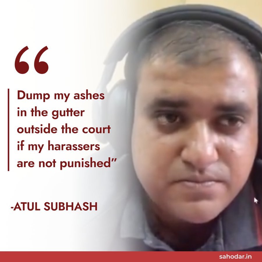 **Y there is no action on judge yet?
**Y Atul's child is still not wid dada dadi..?
**Y cases on Atul's family are not quashed yet ??
<a href="/aajtak/">AajTak</a> 
<a href="/ZeeNews/">Zee News</a> 
<a href="/timesofindia/">The Times Of India</a> 
<a href="/rashtrapatibhvn/">President of India</a> 
<a href="/PMOIndia/">PMO India</a> 
<a href="/realsiff/">SIFF - Save Indian Family Foundation</a> 
<a href="/CNNnews18/">News18</a> 
<a href="/BBCBreaking/">BBC Breaking News</a> 

#JusticeForAtulSubhash 
#JusticeIsDue