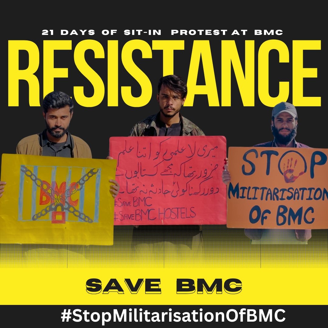HanulBaloch_'s tweet photo. #SaveBMCHostels
#SaveBMCStudents
#StopMilitarisationOfBMC https://t.co/Gfv9W2DO1t
