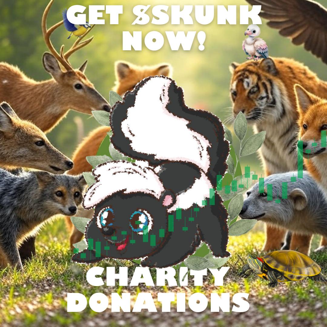 <a href="/Eljaboom/">Elja</a> Come to #SkunkyArmy 3% of $SKUNK goes to animal welfare 🚀 community decides🚀🚀
Buy now, support a cause, and ride the charts to the moon! #SkunkyCharity #CryptoForACause
5uRtKxAJyjkXJCctFcv8xyChP2hat5WQBna3iRk3pump