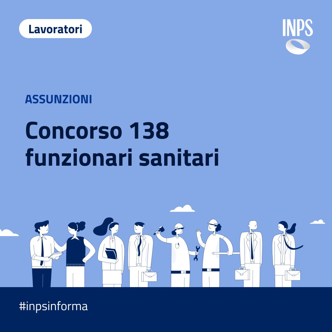INPS_it's tweet photo. 📢 È online il bando di #Concorso pubblico per il reclutamento 138 funzionari sanitari INPS a tempo indeterminato nei ruoli del personale dell’#INPS.
Domande entro il #16gennaio 2025 tramite il Portale di "#inPA".
👉 Il bando: https://t.co/JnwVNhjerj
#InpsInforma #InpsComunica https://t.co/awoP5bjuXG