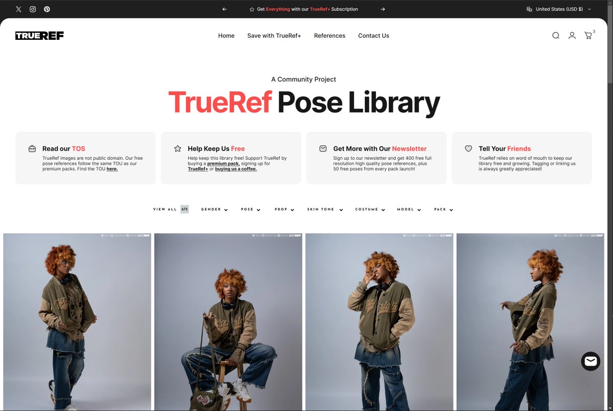 It's finally done! 🤍✨
I've tagged ALL 670+ of our free pose references!
TrueRef Pose Library is a small library, but it'll grow. 🤍