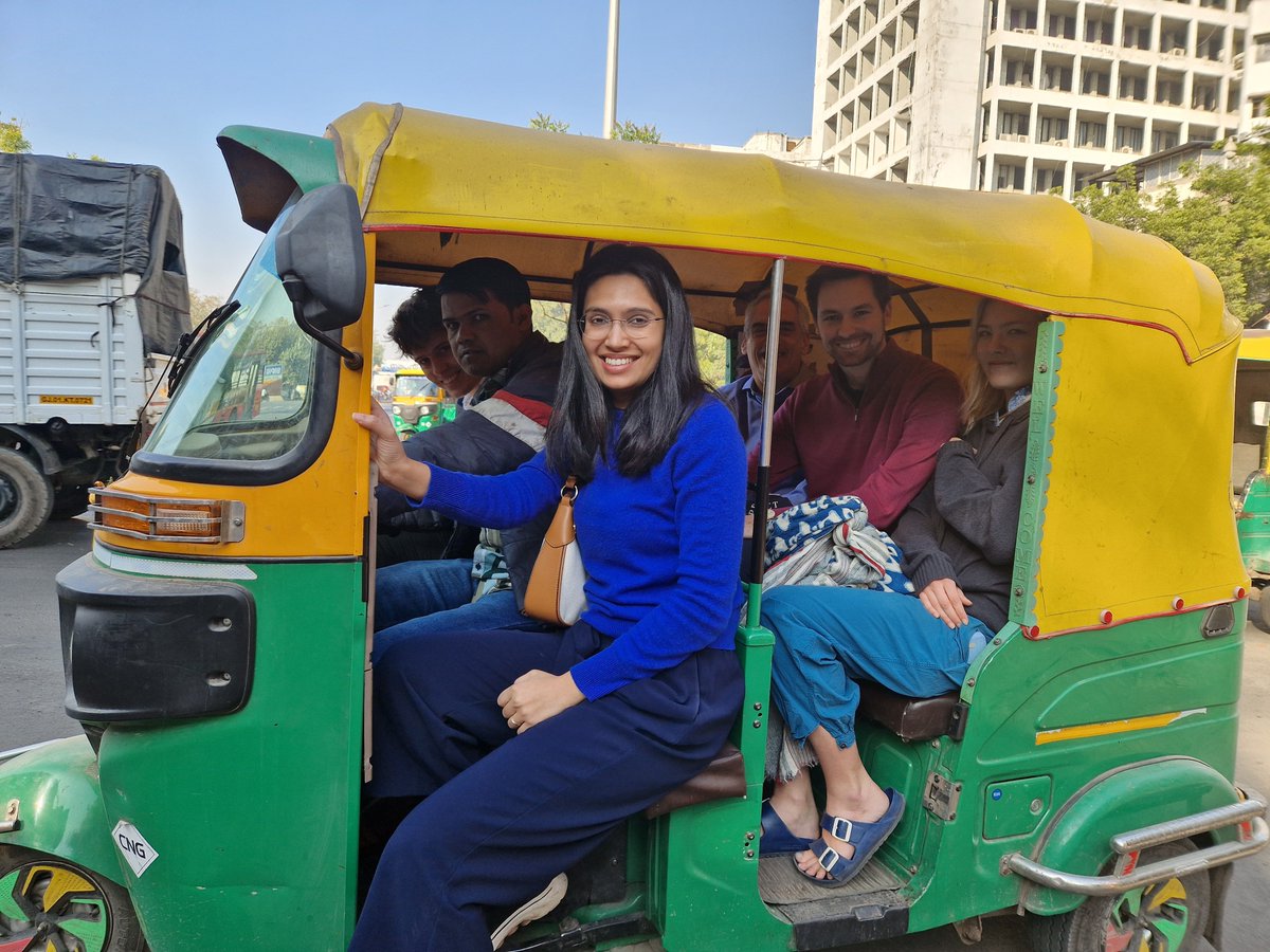 When you're off to Ahmedabad University for a climate conference and achieve value for money by fitting way too many people in your auto-rickshaw.